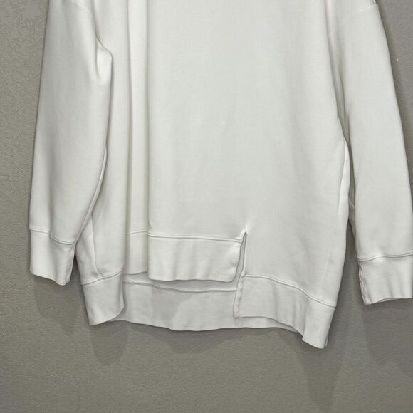 Wolford Sweatshirt Womens Medium White Oversized Mock Neck Asymmetrical Pullover - Picture 8 of 8